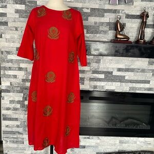 Breya Long Embroidered Dress Women’s Size L